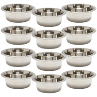 Jeffers Standard-Weight Stainless Steel Food & Water Pet Bowls