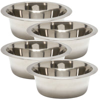 Jeffers Standard-Weight Stainless Steel Food & Water Pet Bowls