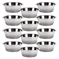 Jeffers Standard-Weight Stainless Steel Food & Water Pet Bowls