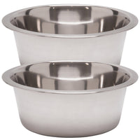 Jeffers Standard-Weight Stainless Steel Food & Water Pet Bowls