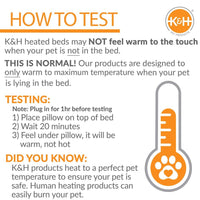 K&H Amazin’ Thermo-Kitty Pad Heated Cat Bed – Indoor Cat Warming Pad with 4-Watt Removable Heater, Machine Washable