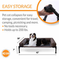 K&H Original Bolster Elevated Dog Cot
