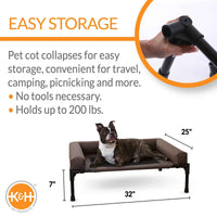 K&H Original Bolster Elevated Dog Cot