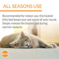 K&H Thermo-Kitty Cuddle Up Heated Cat Bed