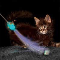 KONG Teaser Glow in the Dark Firefly Wand Cat Toy