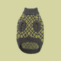 The Matcha | Olive Green Ribbed Knit Dog Sweater