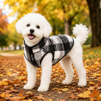 Pet Life ®  'Black Boxer' Classical Fashion Insulated Plaid Dog Coat