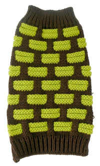 Pet Life ® Fashion Weaved Heavy Knit Designer Ribbed Turtle Neck Dog Sweater