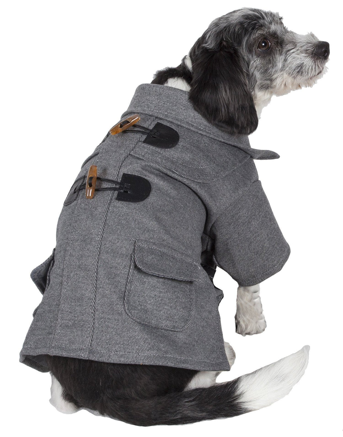 Pet Life ® 'Military Static' Rivited Fashion Collared Wool Dog Jacket Coat