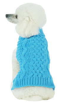 Pet Life ® 'Swivel-Swirl' Heavy Cable Knitted Fashion Designer Dog Sweater