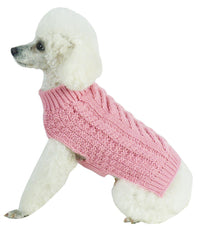 Pet Life ® 'Swivel-Swirl' Heavy Cable Knitted Fashion Designer Dog Sweater