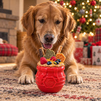 Honey Pot Dog eCup Treat Dispenser | Durable PUP-X Rubber Enrichment Toy | USA Made