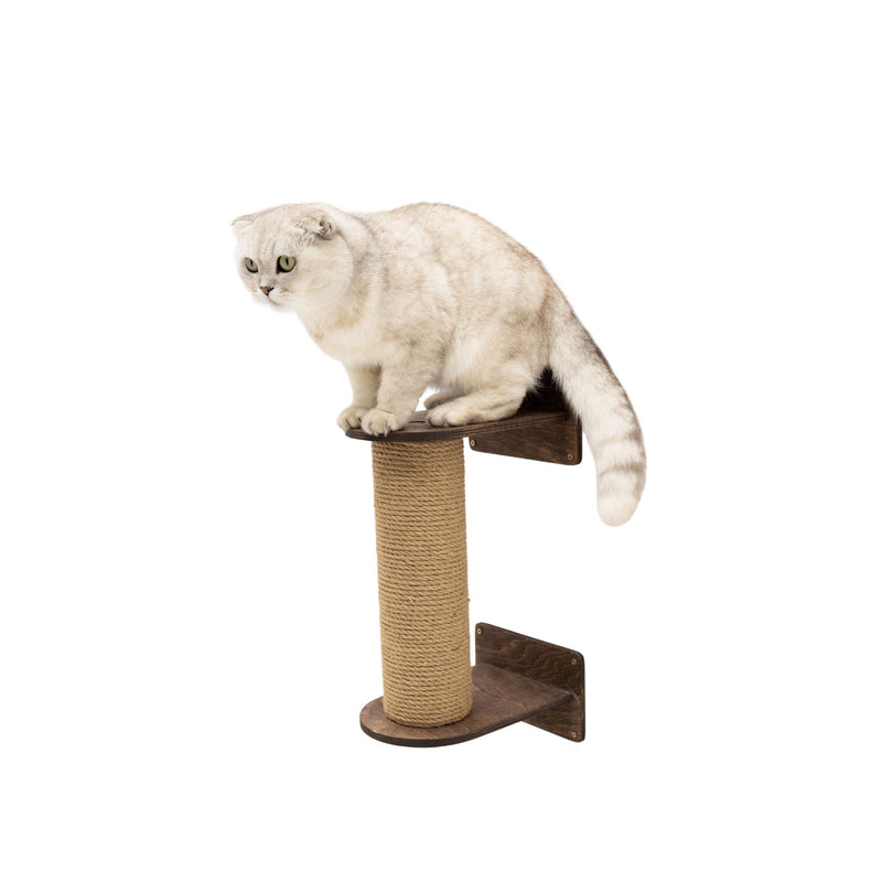 Small Cat Tree – Dark Walnut