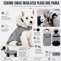 Touchdog 'Eskimo-Swag' Duck-Down Insulated Winter Dog Coat Parka