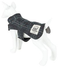 Touchdog ® 2-In-1 Windowpane Plaid Matching Dog Jacket and Reversible Dog Mat
