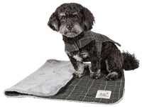 Touchdog ® 2-In-1 Windowpane Plaid Dog Jacket and Matching Reversible Dog Mat