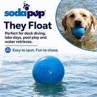 Glitter Ball Dog Toy | Soft PUP-X Rubber Floating Fetch Ball with Treat Dispenser | USA Made