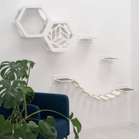 Cat Climbing Wall Shelves White